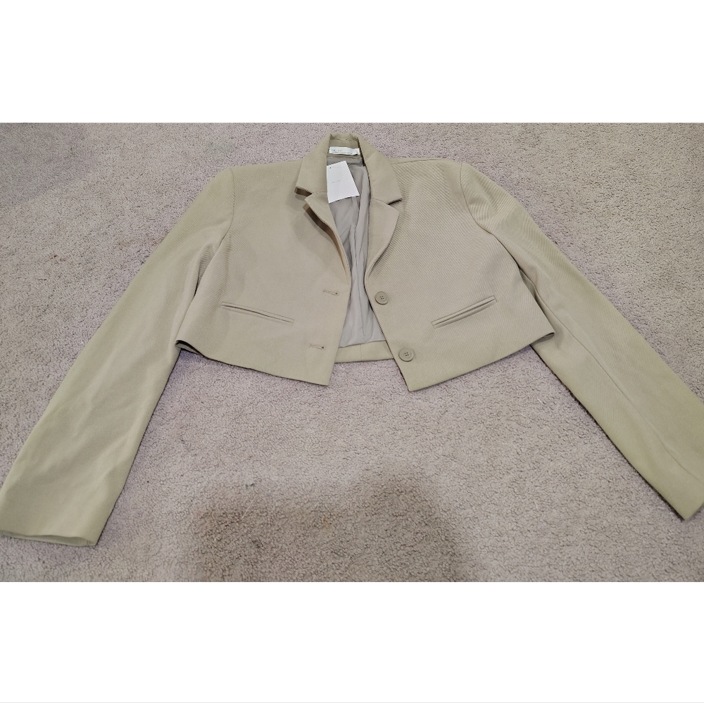 Cute Oak + Fort Cropped Blazer, NWT